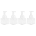 4PCS 250ml Clear Plastic Pump Bottles Foaming Soap Dispenser Refillable Foam Bottle Travel Use