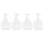 4PCS 250ml Clear Plastic Pump Bottles Foaming Soap Dispenser Refillable Foam Bottle Travel Use