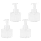 4PCS 250ml Clear Plastic Pump Bottles Foaming Soap Dispenser Refillable Foam Bottle Travel Use