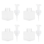 4PCS 250ml Clear Plastic Pump Bottles Foaming Soap Dispenser Refillable Foam Bottle Travel Use