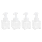 4PCS 250ml Clear Plastic Pump Bottles Foaming Soap Dispenser Refillable Foam Bottle Travel Use