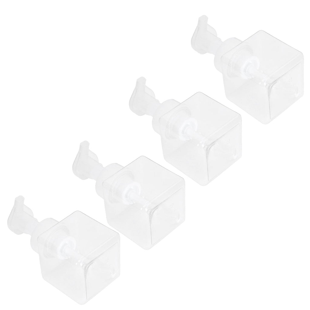 4PCS 250ml Clear Plastic Pump Bottles Foaming Soap Dispenser Refillable Foam Bottle Travel Use