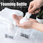 4PCS 250ml Clear Plastic Pump Bottles Foaming Soap Dispenser Refillable Foam Bottle Travel Use
