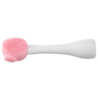 Handheld Silicone Face Cleaning Brush Mask DIY Mixing Stick Makeup Cleansing BrushPink and White Single Head