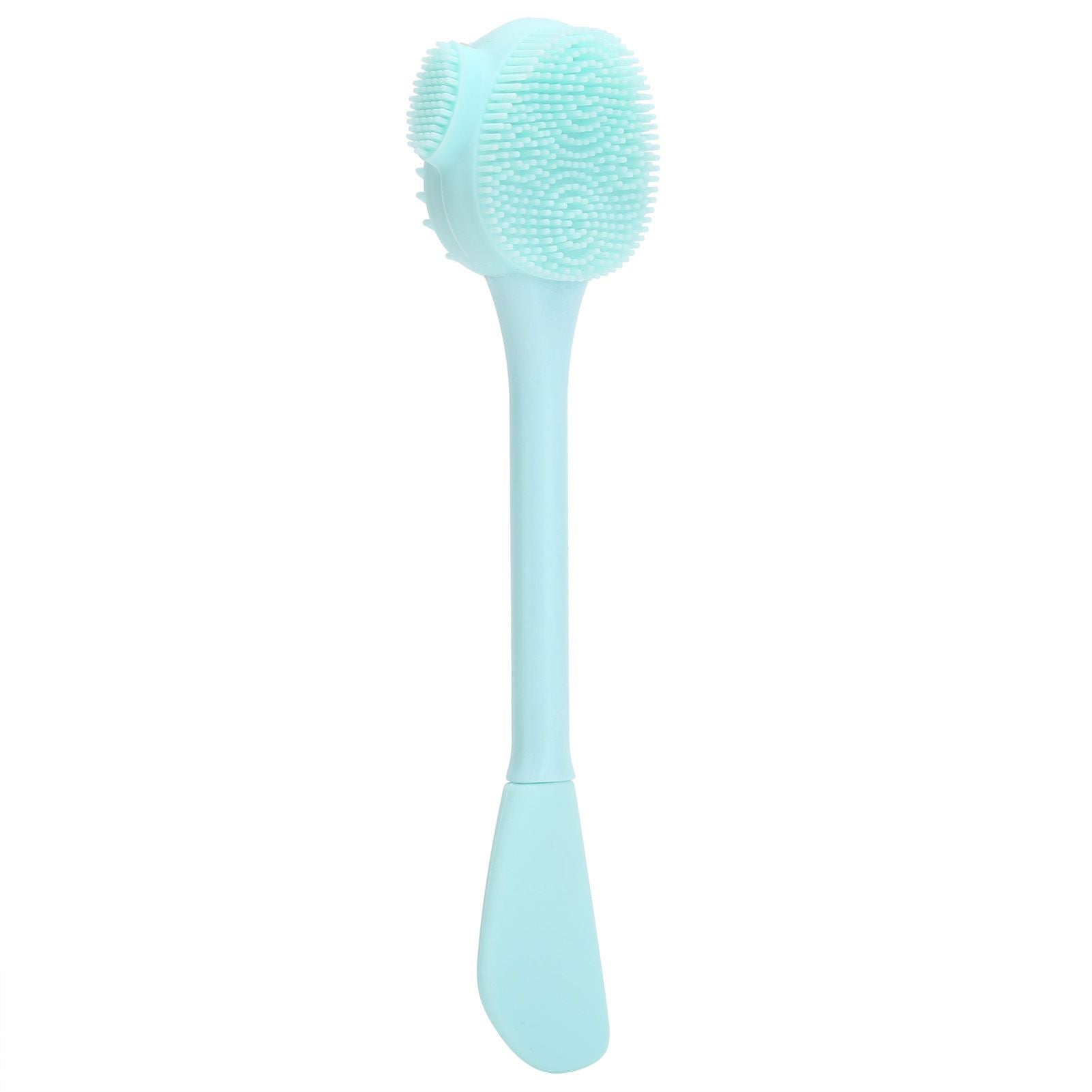 Handheld Silicone Face Cleaning Brush Mask DIY Mixing Stick Makeup Cleansing Brush(Green Double Head Knife Shape )