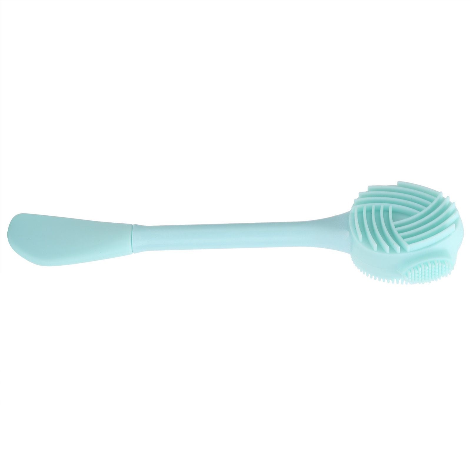 Handheld Silicone Face Cleaning Brush Mask DIY Mixing Stick Makeup Cleansing Brush(Green Double Head Knife Shape )