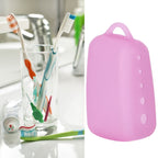 Silicone Toothbrush Head Cover Electric Toothbrush Protective Cap for Home Travel CampingLight Pink