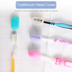 Silicone Toothbrush Head Cover Electric Toothbrush Protective Cap for Home Travel CampingRose Red