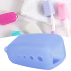 Silicone Toothbrush Head Cover Electric Toothbrush Protective Cap for Home Travel CampingLight Blue