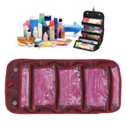 Fashion Travel Cosmetic Bag Multifunctional Makeup Storage Organizer for Storing CosmeticsRed
