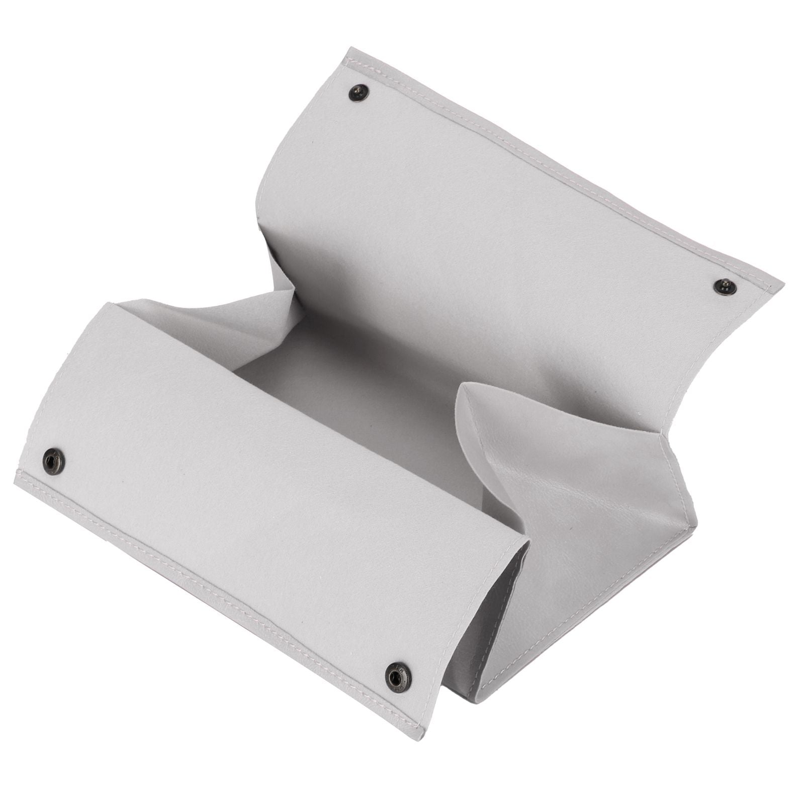 PU Leather Originality Tissue Box Desktop Tissue Organizer for Bedroom Living RoomGray