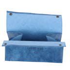 PU Leather Originality Tissue Box Desktop Tissue Organizer for Bedroom Living RoomBlue