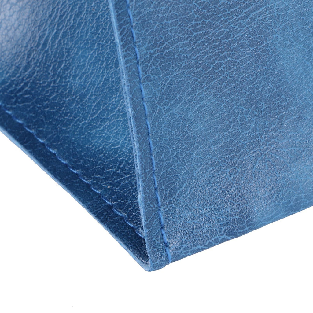 PU Leather Originality Tissue Box Desktop Tissue Organizer for Bedroom Living RoomBlue