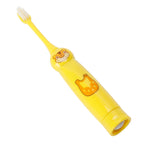 Children Electric Toothbrush Cartoon Pattern Waterproof Teeth Cleaning Brush Gift for KidsYellow