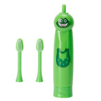 Children Electric Toothbrush Cartoon Pattern Waterproof Teeth Cleaning Brush Gift for KidsGreen