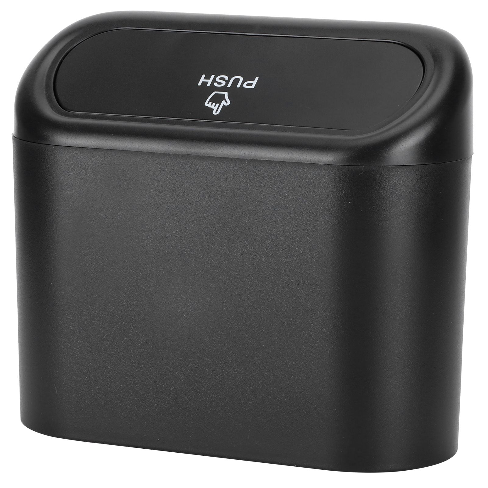 Car Trash Can Portable Hanging Garbage Waste Bin with Lid Vehicle Interior Accessory Black