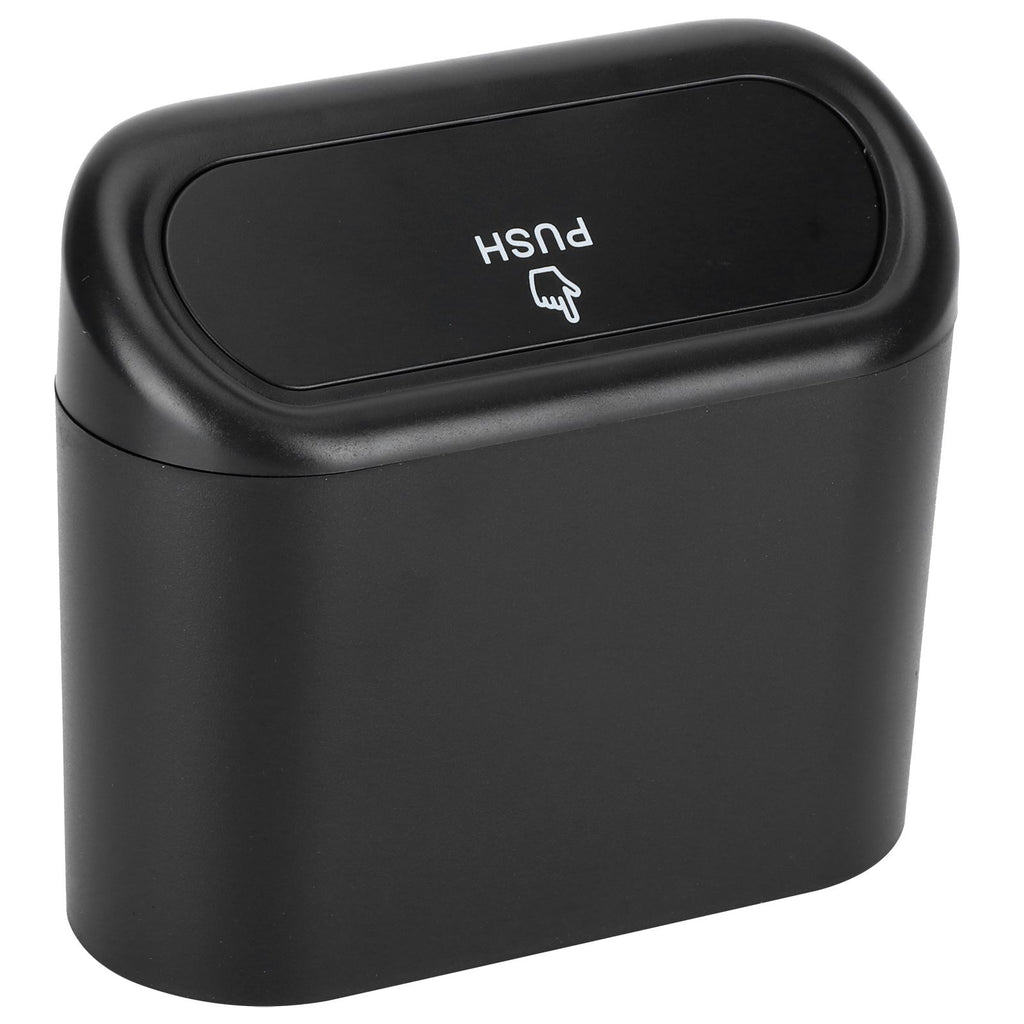 Car Trash Can Portable Hanging Garbage Waste Bin with Lid Vehicle Interior Accessory Black