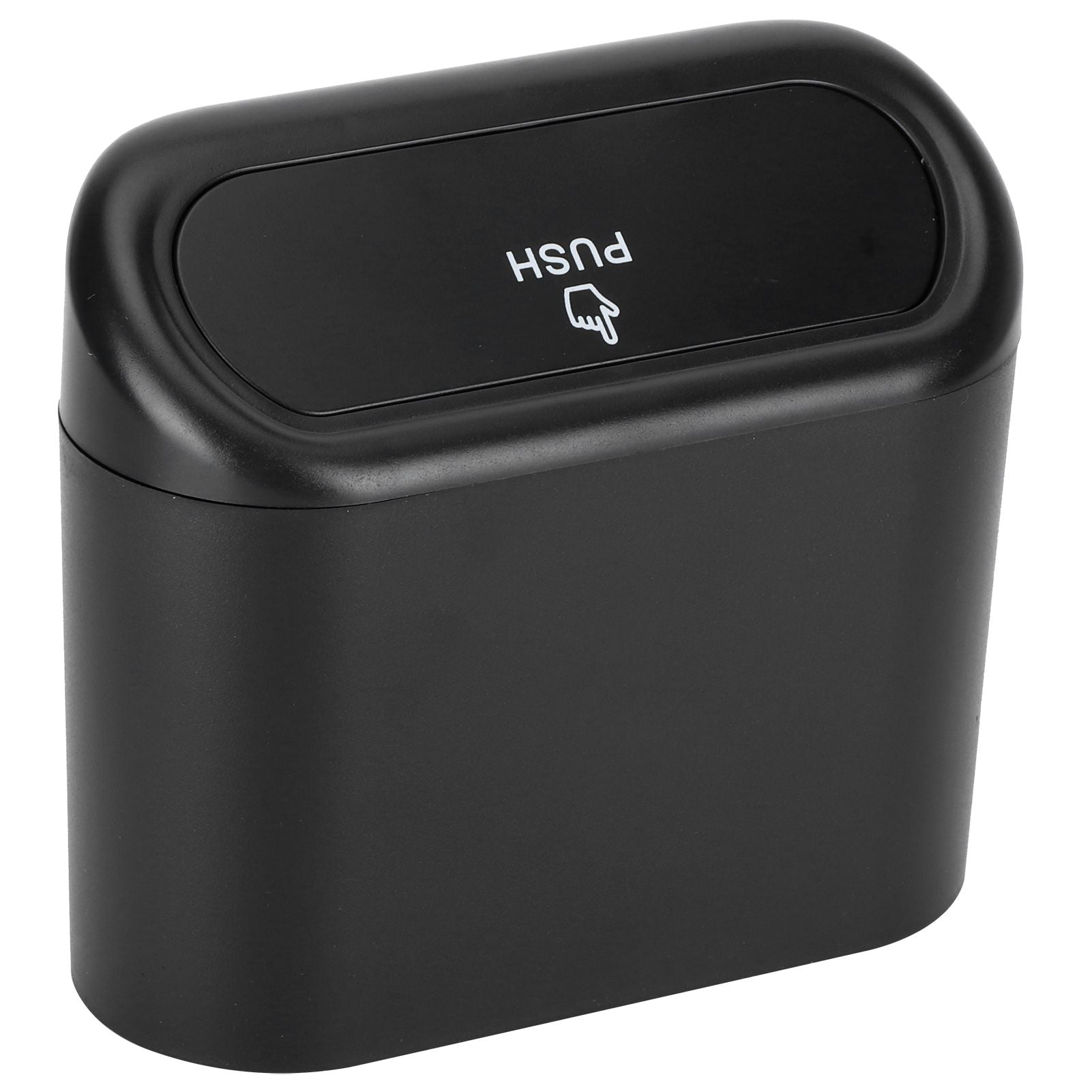 Car Trash Can Portable Hanging Garbage Waste Bin with Lid Vehicle Interior Accessory Black