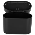 Car Trash Can Portable Hanging Garbage Waste Bin with Lid Vehicle Interior Accessory Black