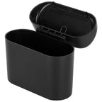 Car Trash Can Portable Hanging Garbage Waste Bin with Lid Vehicle Interior Accessory Black