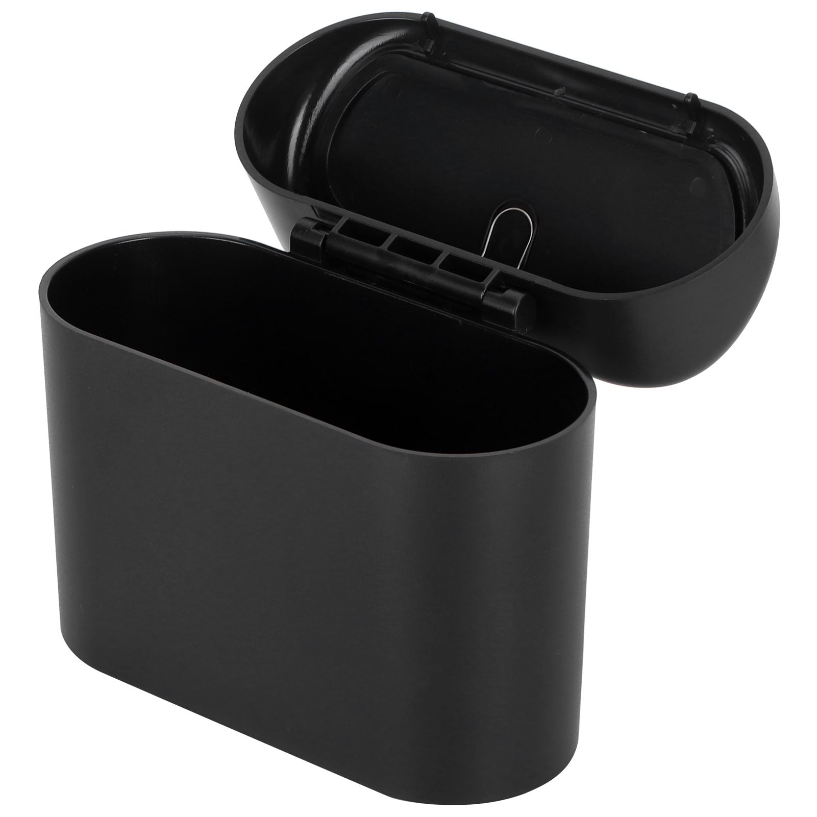 Car Trash Can Portable Hanging Garbage Waste Bin with Lid Vehicle Interior Accessory Black