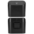 Car Trash Can Portable Hanging Garbage Waste Bin with Lid Vehicle Interior Accessory Black