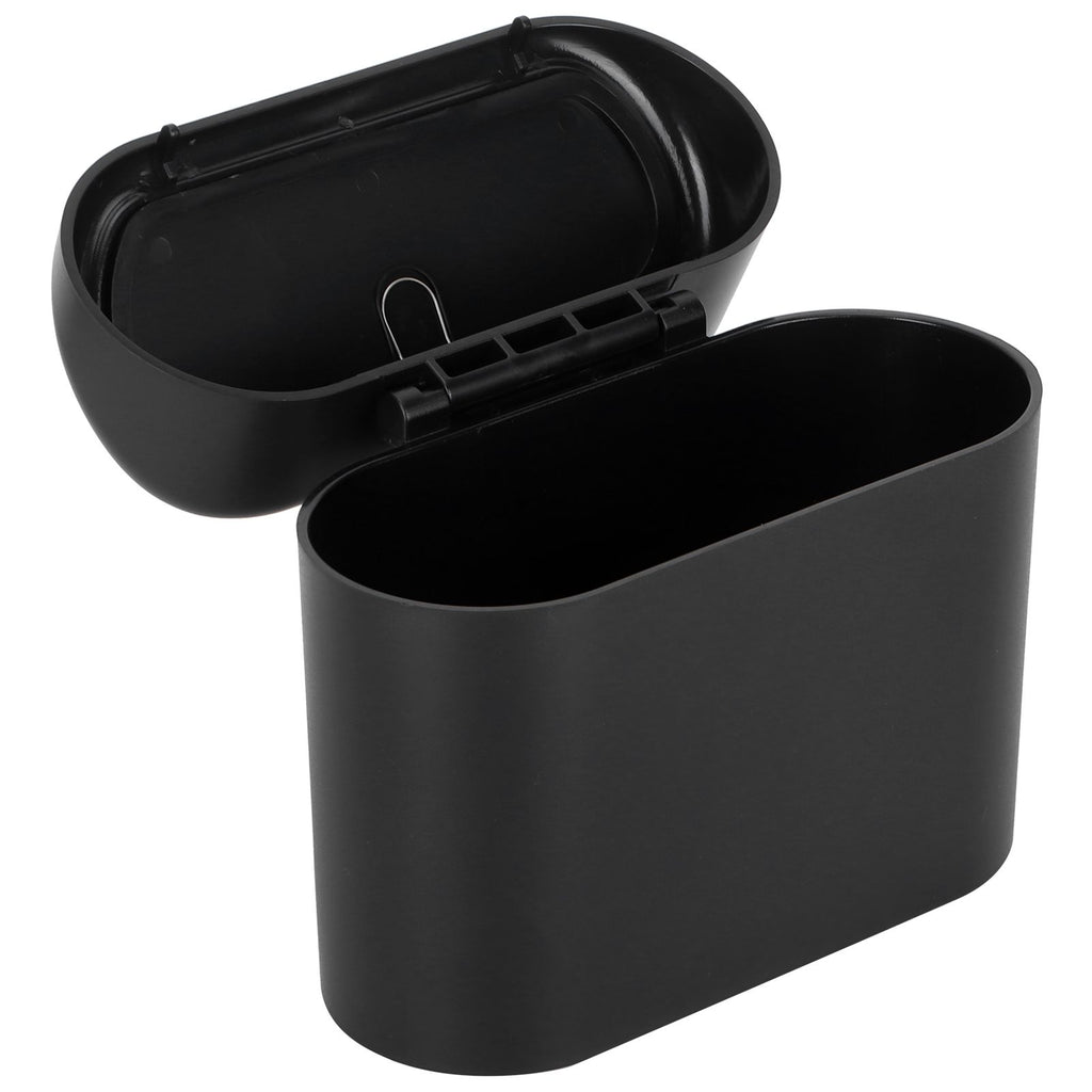 Car Trash Can Portable Hanging Garbage Waste Bin with Lid Vehicle Interior Accessory Black