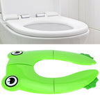 Folding Potty Seat Pad Portable Baby Toddler Toilet Training Seat Non Slip Pad for Travel(Green )