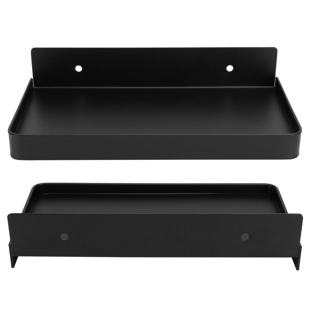 Bathroom Phone Holder Wall Mounted Thick Phone Storage Shelf Toilet Accessory 185x90mmBlack