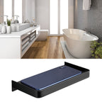 Bathroom Phone Holder Wall Mounted Thick Phone Storage Shelf Toilet Accessory 185x90mmBlack