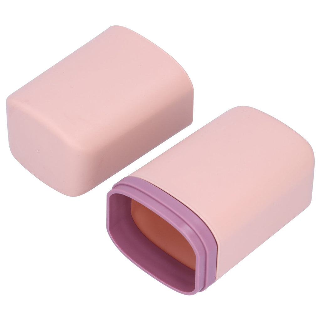 Portable Toothbrush Holder Toothbrush Storage Box Toothpaste Box for Indoor Outdoor Camping TravelPink