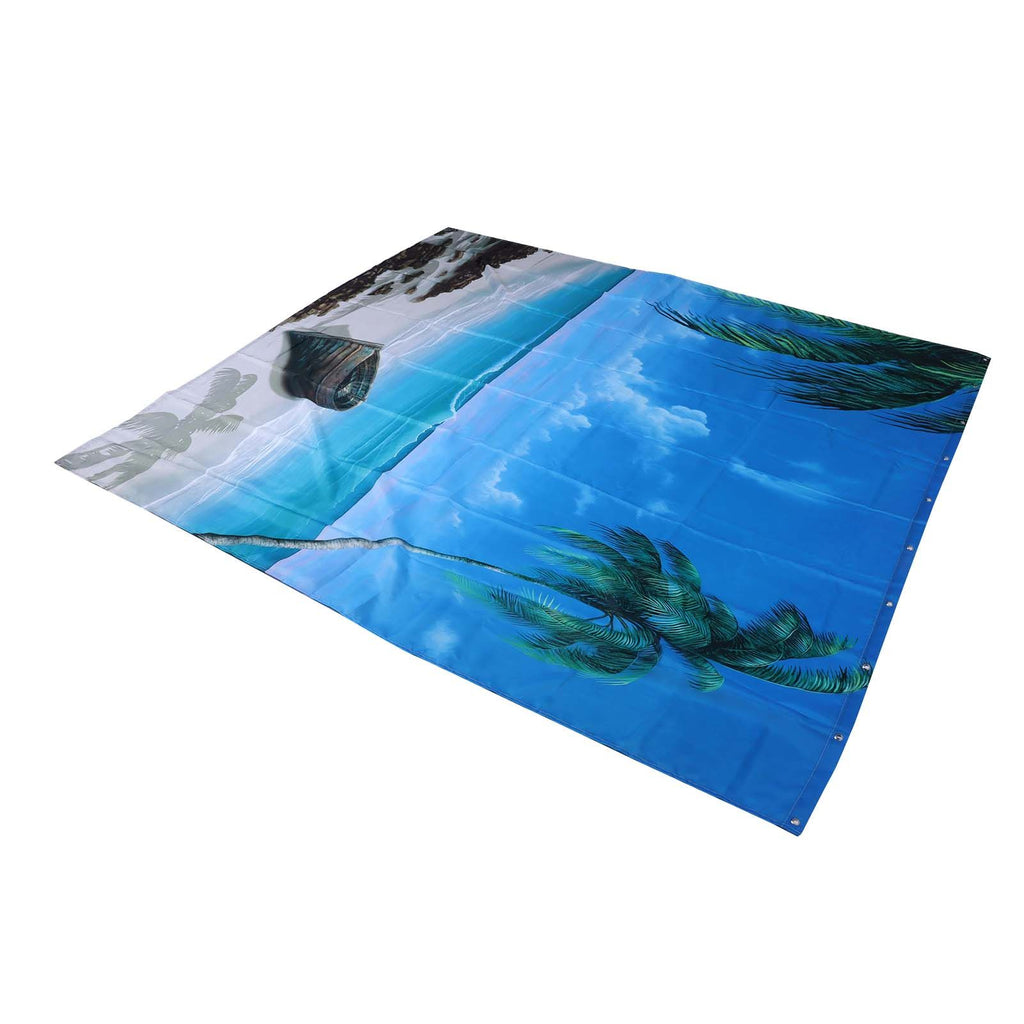 Shower Curtain Set with Hanging Rings No‑Punching Bath Curtain Bathroom Accessory150x180cm