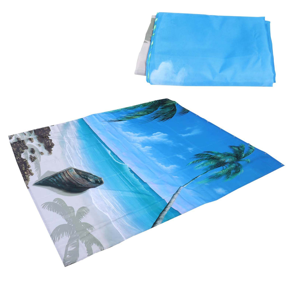 Shower Curtain Set with Hanging Rings No‑Punching Bath Curtain Bathroom Accessory150x180cm