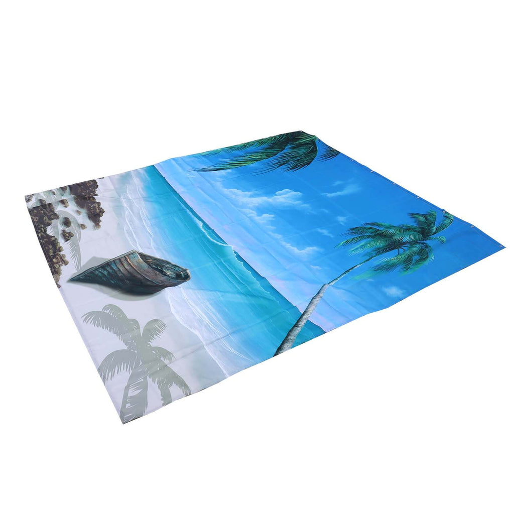 Shower Curtain Set with Hanging Rings No‑Punching Bath Curtain Bathroom Accessory180x180cm