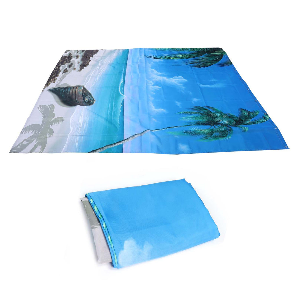 Shower Curtain Set with Hanging Rings No‑Punching Bath Curtain Bathroom Accessory180x180cm