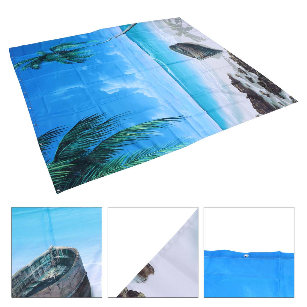 Shower Curtain Set with Hanging Rings No‑Punching Bath Curtain Bathroom Accessory180x180cm