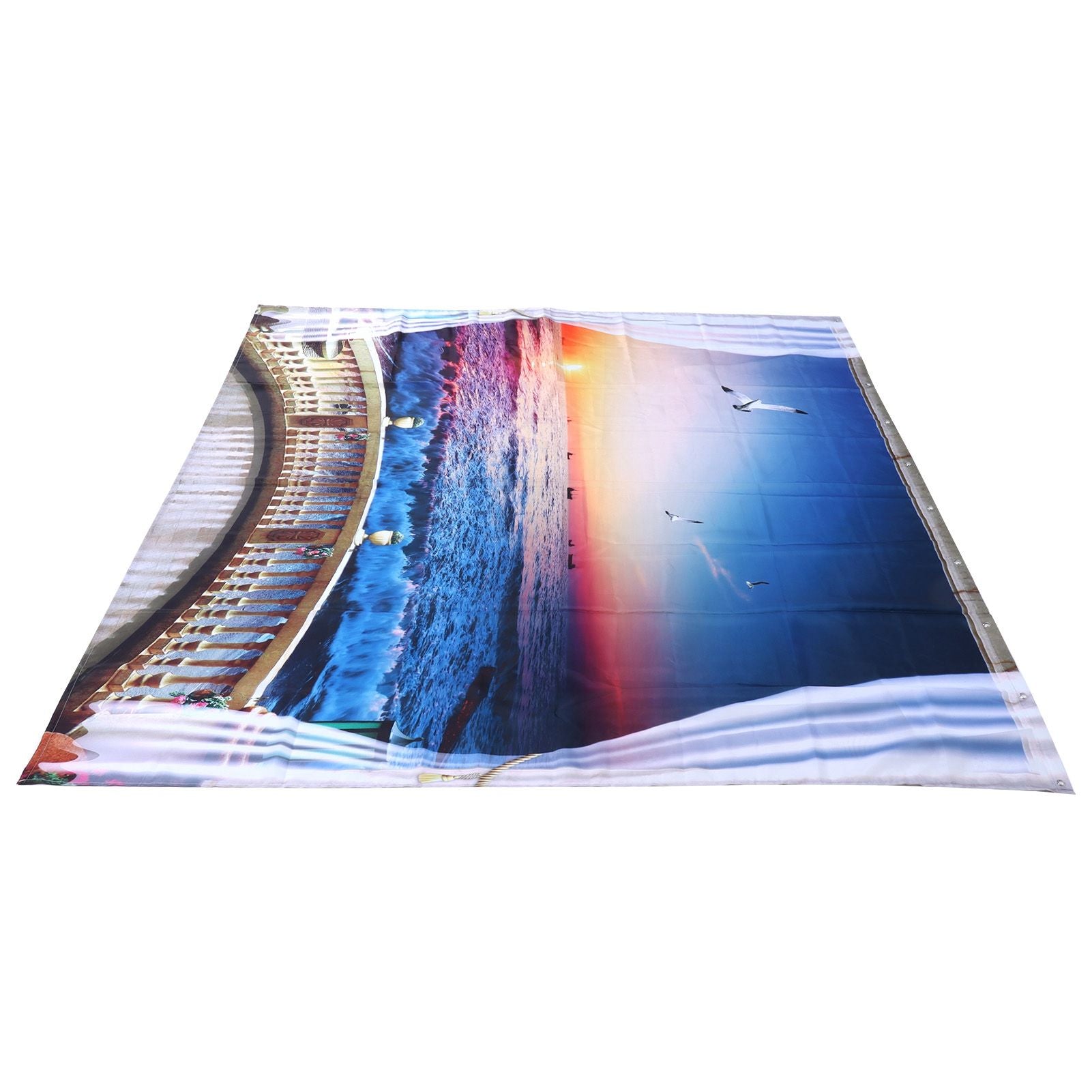Waterproof Shower Bath Curtain Free Punch with Hooks for Home Bathroom Decoration180x180 cm