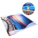 Waterproof Shower Bath Curtain Free Punch with Hooks for Home Bathroom Decoration180x180 cm