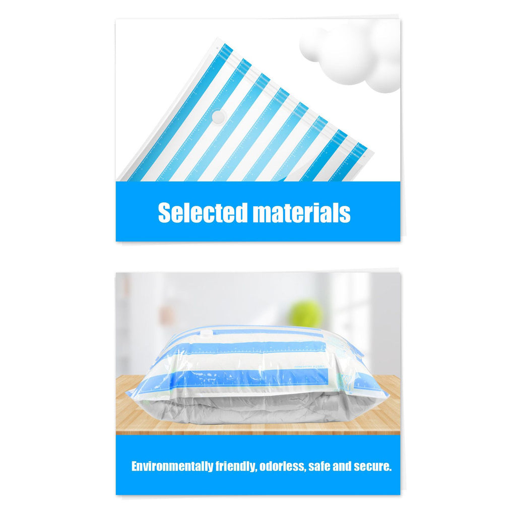 10Pcs/Set 12C Vacuum Storage Bag Space Saving Compressed Bag with 3.5cm Thread Air Inlet 70 x 100 cm