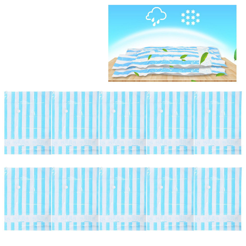 10Pcs/Set 12C Vacuum Storage Bag Space Saving Compressed Bag with 3.5cm Thread Air Inlet 80 x 60 cm