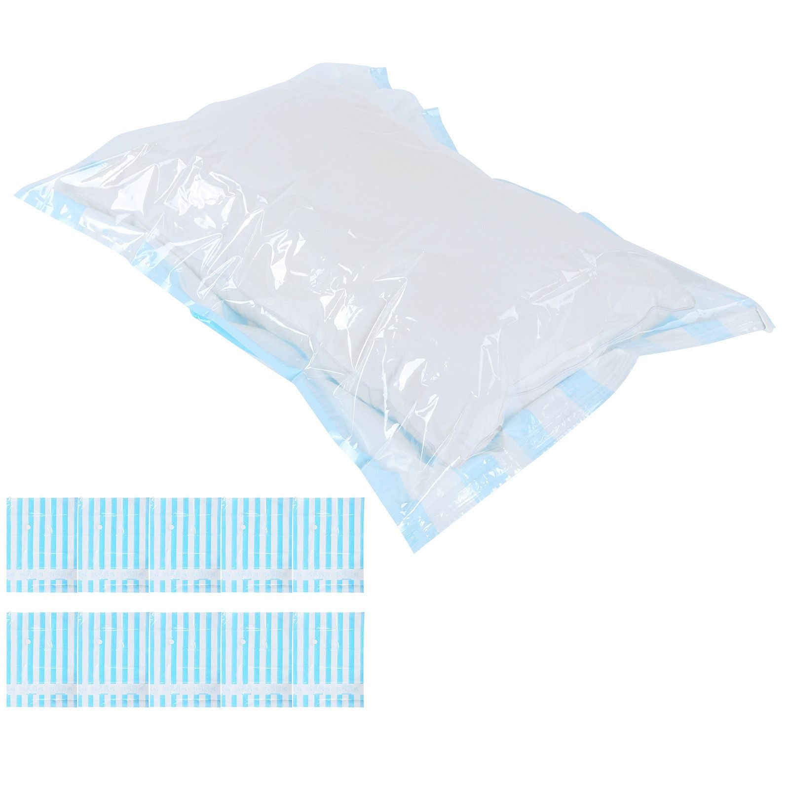 10Pcs/Set 12C Vacuum Storage Bag Space Saving Compressed Bag with 3.5cm Thread Air Inlet 80 x 60 cm