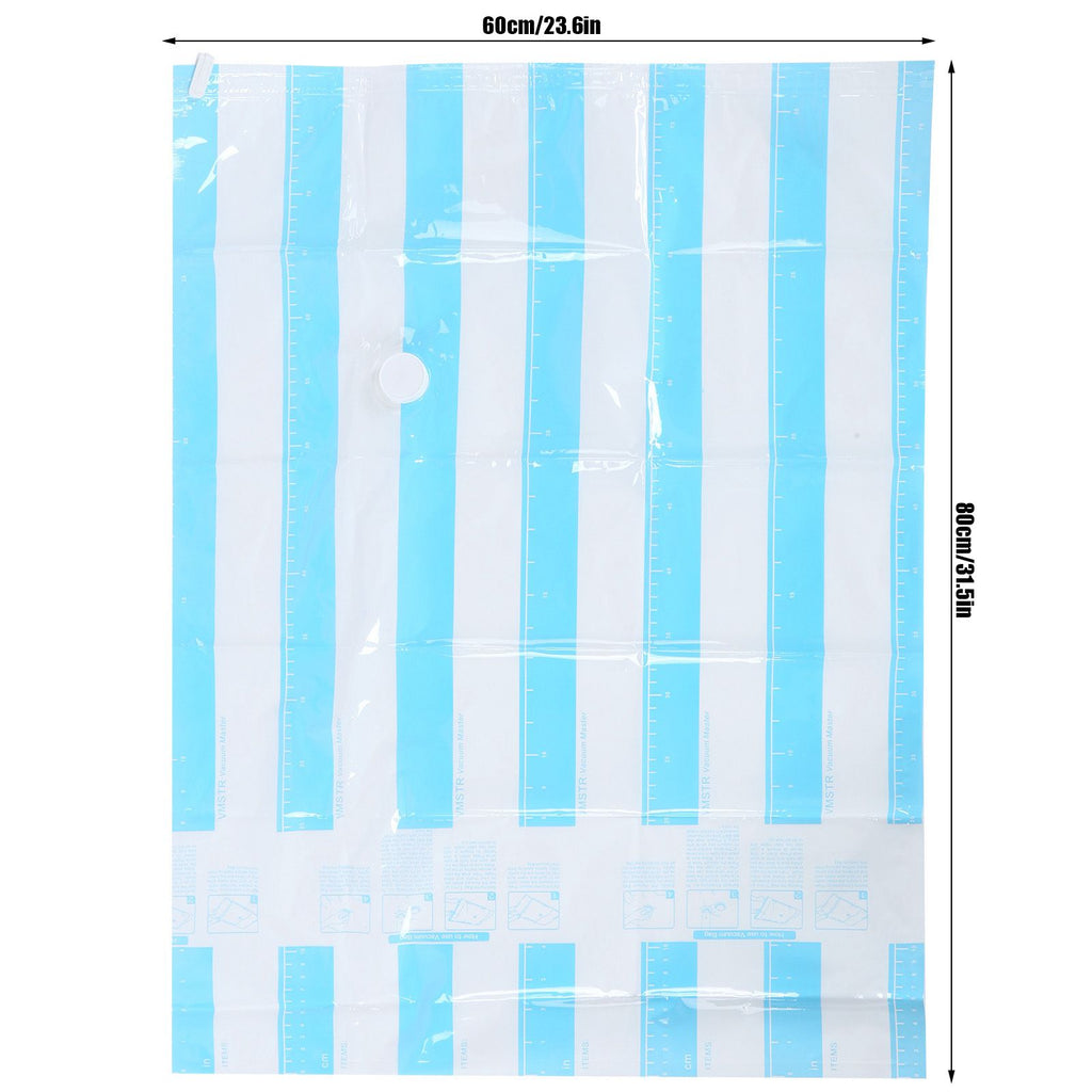 10Pcs/Set 12C Vacuum Storage Bag Space Saving Compressed Bag with 3.5cm Thread Air Inlet 80 x 60 cm