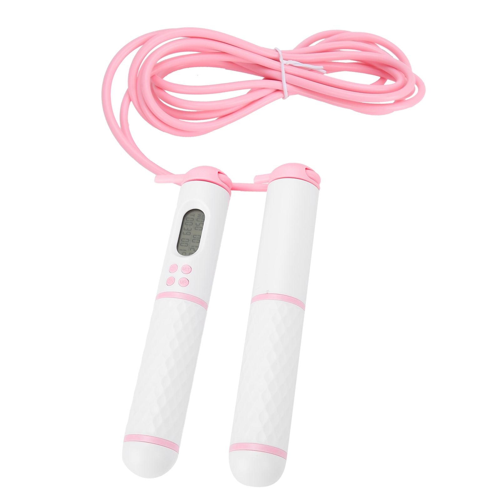 Skipping Rope Electronic Counting Jumping Rope Sports Exercise Fitness EquipmentWhite+Pink
