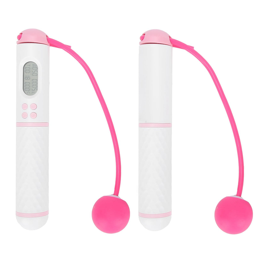 Skipping Rope Electronic Counting Jumping Rope Sports Exercise Fitness EquipmentWhite+Pink