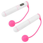 Skipping Rope Electronic Counting Jumping Rope Sports Exercise Fitness EquipmentWhite+Pink