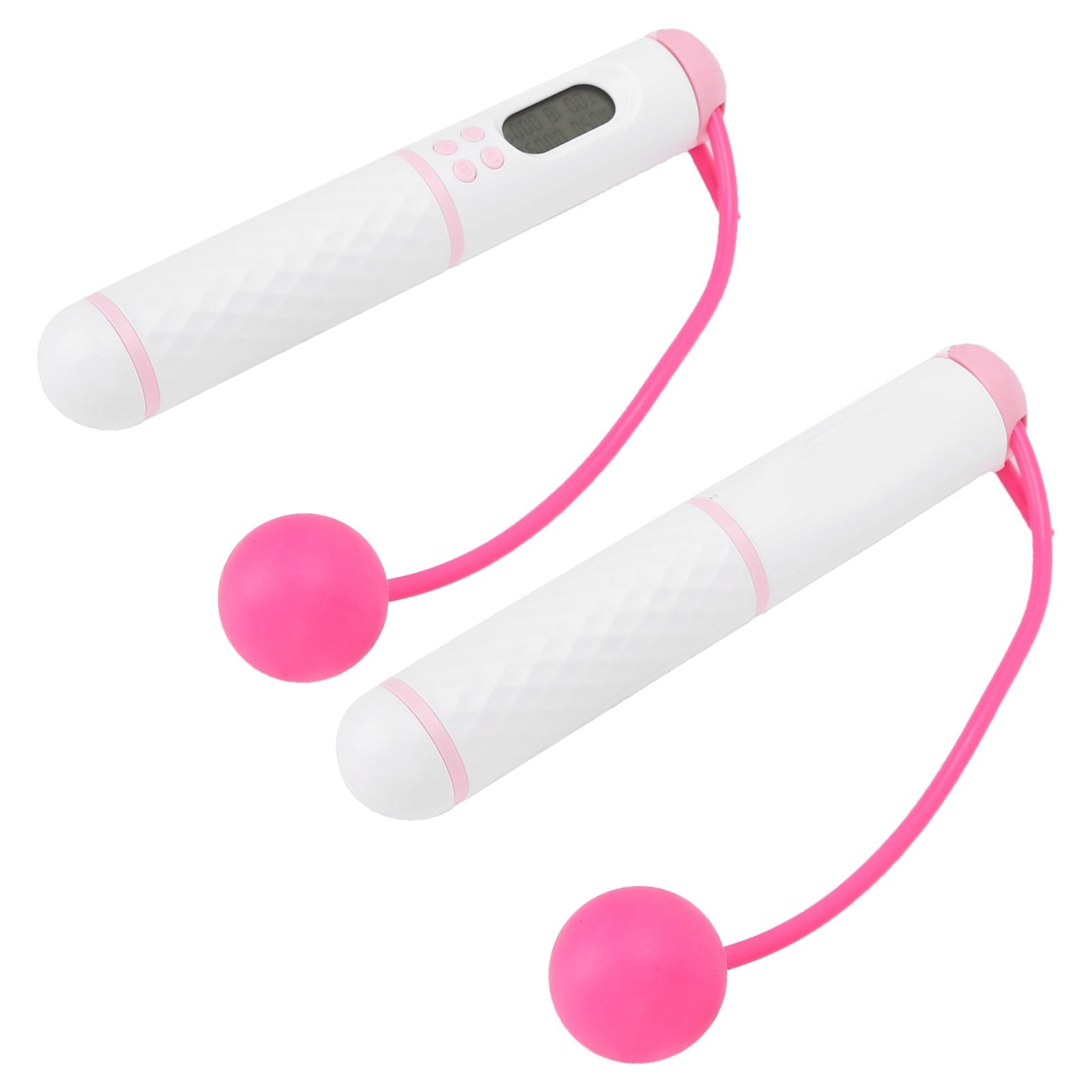 Skipping Rope Electronic Counting Jumping Rope Sports Exercise Fitness EquipmentWhite+Pink