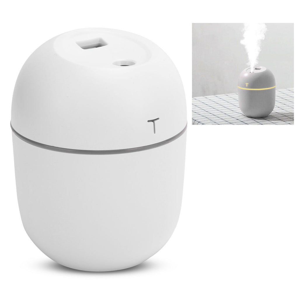 Mini Humidifier Portable DC5V USB Plug In Aroma Essential Oil Diffuser with LED Night Light(White )