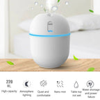 Mini Humidifier Portable DC5V USB Plug In Aroma Essential Oil Diffuser with LED Night Light(White )