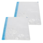 2Pcs Vacuum Storage Bag Space Saving Compressed Sealed Travel Bag with 3.5cm Thread Air InletM:32x26CM