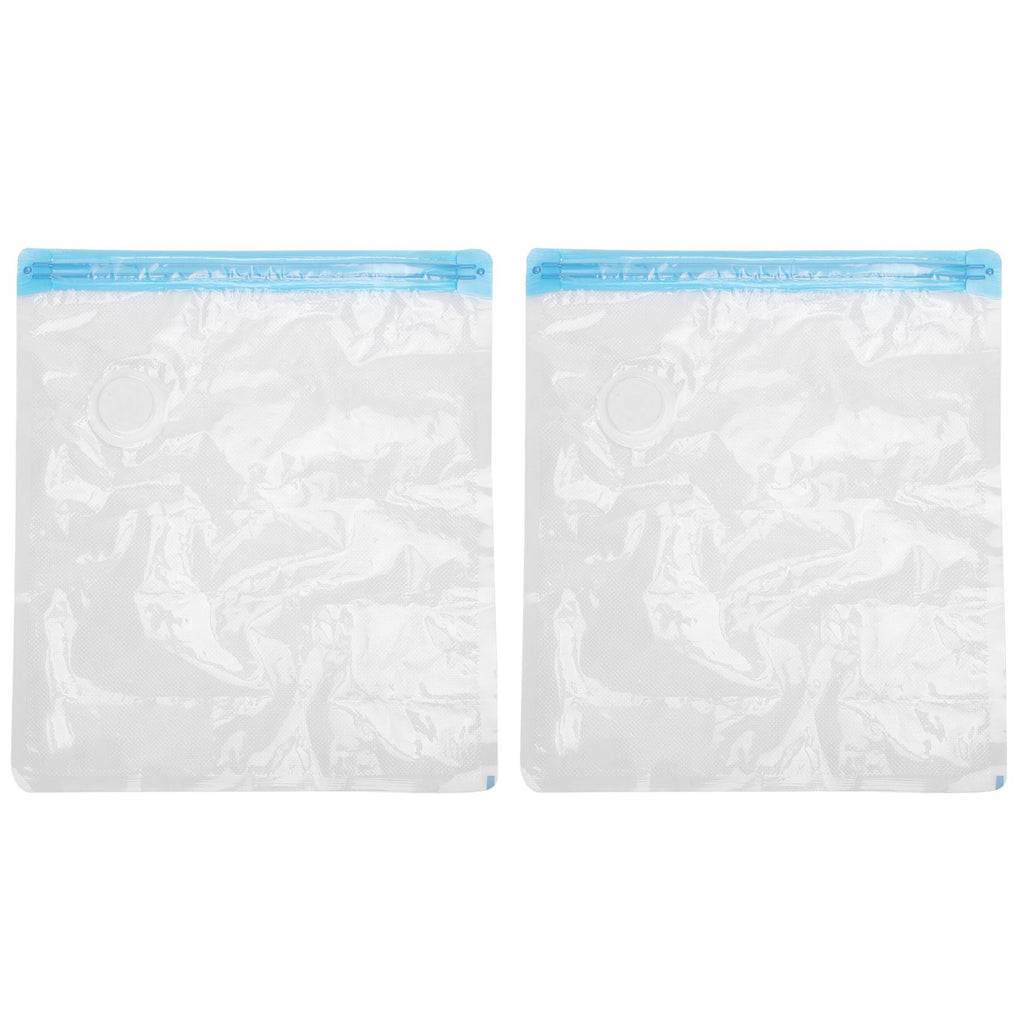 2Pcs Vacuum Storage Bag Space Saving Compressed Sealed Travel Bag with 3.5cm Thread Air InletL:36x32CM